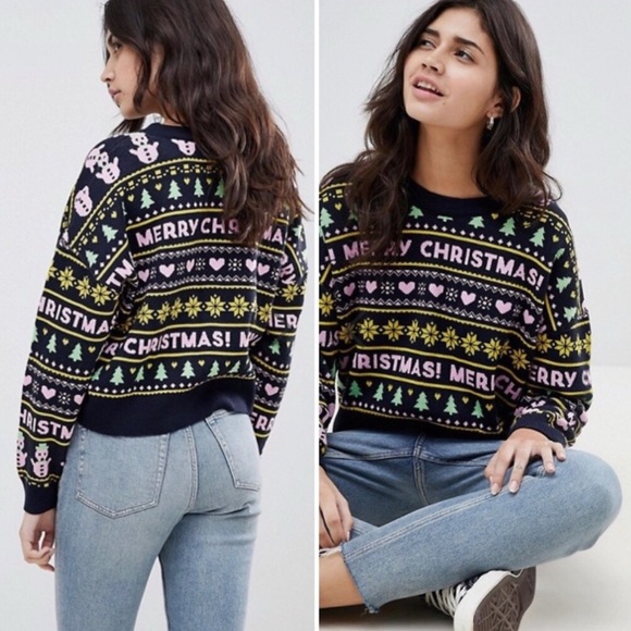ASOS Holiday Christmas Sweater Size 8 - Picture 1 of 6